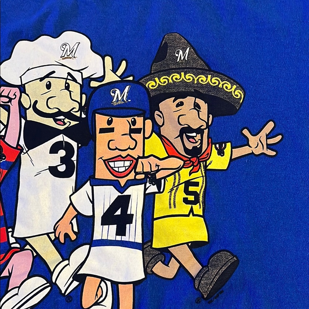 Nike Milwaukee Brewers, Blue Short Sleeve Graphic Tee Large - Picture 3 of 7